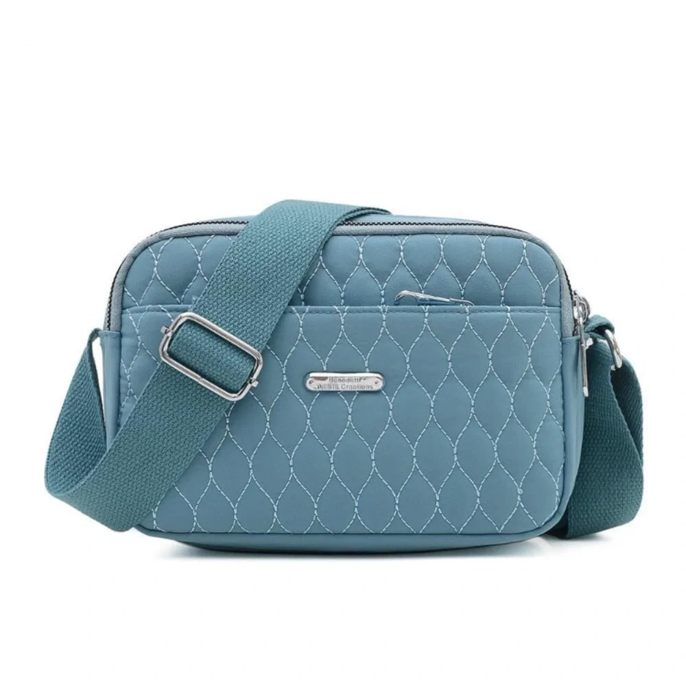 Small Blue Crossbody Bags Quilted Purse Mini Lht Nylon Cell Phone Cross Body